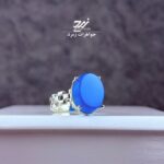 انگشتر نقره زنانه عقیق آبی
