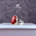 انگشتر نقره زنانه عقیق سرخ