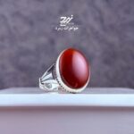 انگشتر نقره مردانه عقیق یمنی