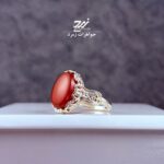 انگشتر نقره زنانه عقیق یمنی سرخ