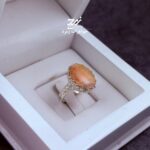 انگشتر نقره زنانه سنگ حرم امام رضا