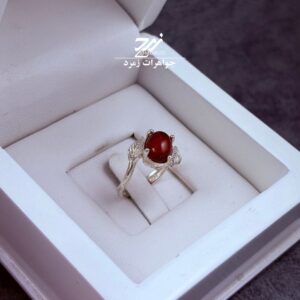 انگشتر نقره زنانه عقیق سرخ