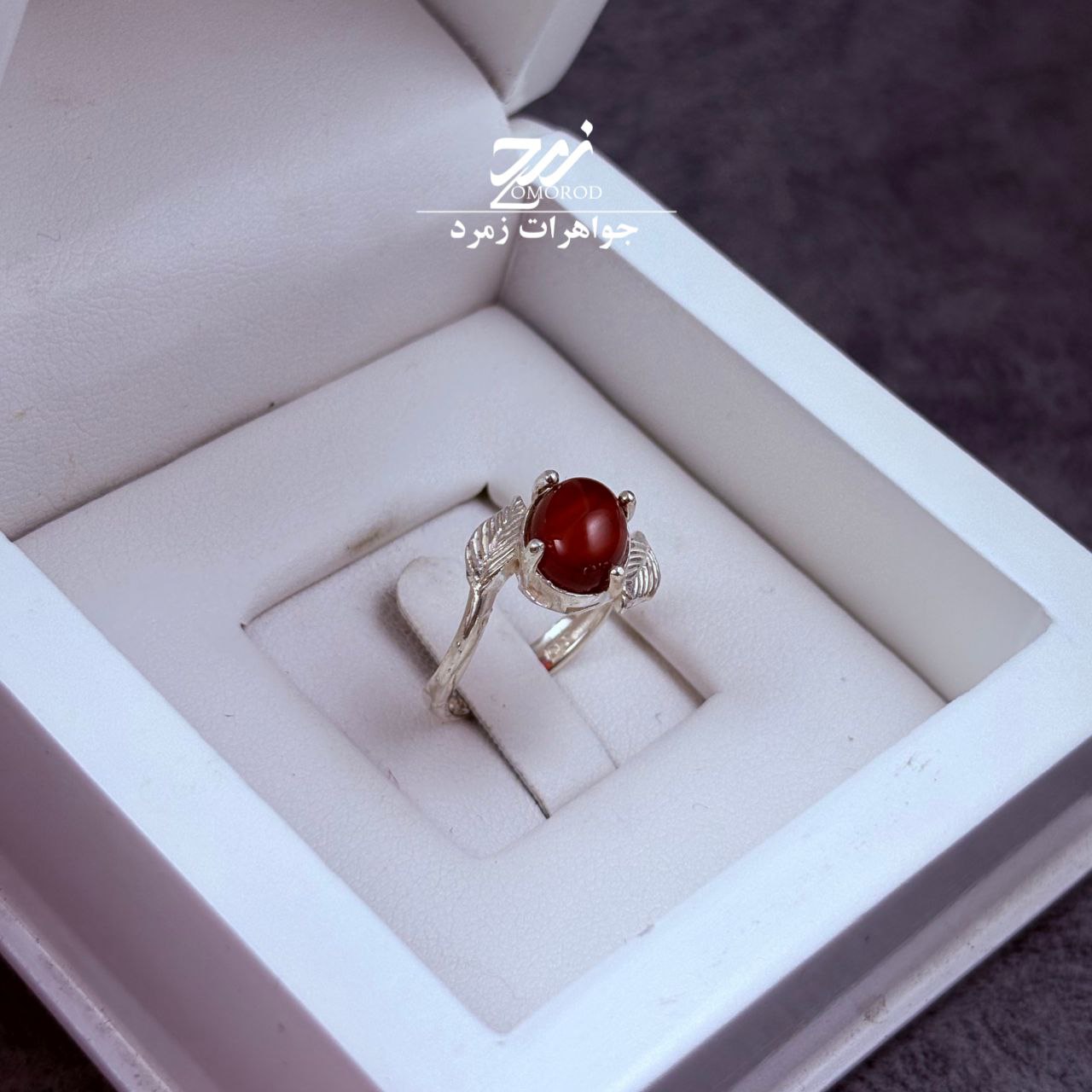 انگشتر نقره زنانه عقیق سرخ انگشتر نقره زنانه عقیق سرخ