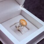 انگشتر نقره زنانه سنگ حرم امام رضا