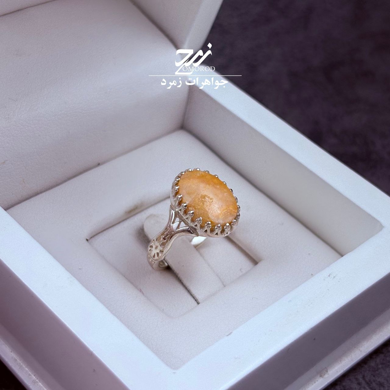 انگشتر نقره زنانه سنگ حرم امام رضا انگشتر نقره زنانه سنگ حرم امام رضا