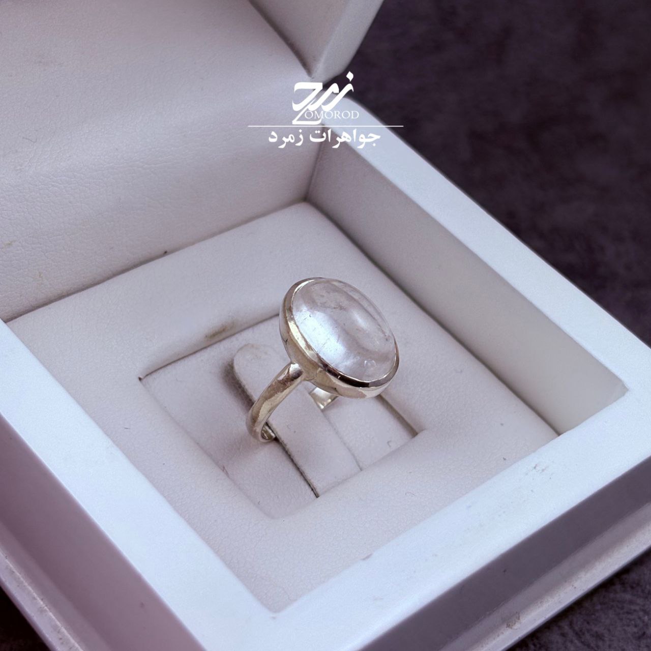 انگشتر نقره زنانه دُر نجف انگشتر نقره زنانه دُر نجف