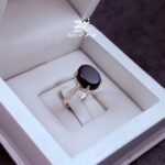 انگشتر نقره زنانه عقیق مشکی