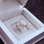 انگشتر نقره زنانه سنگ حرم امام رضا