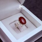 انگشتر نقره زنانه عقیق سرخ