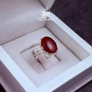 انگشتر نقره زنانه عقیق سرخ