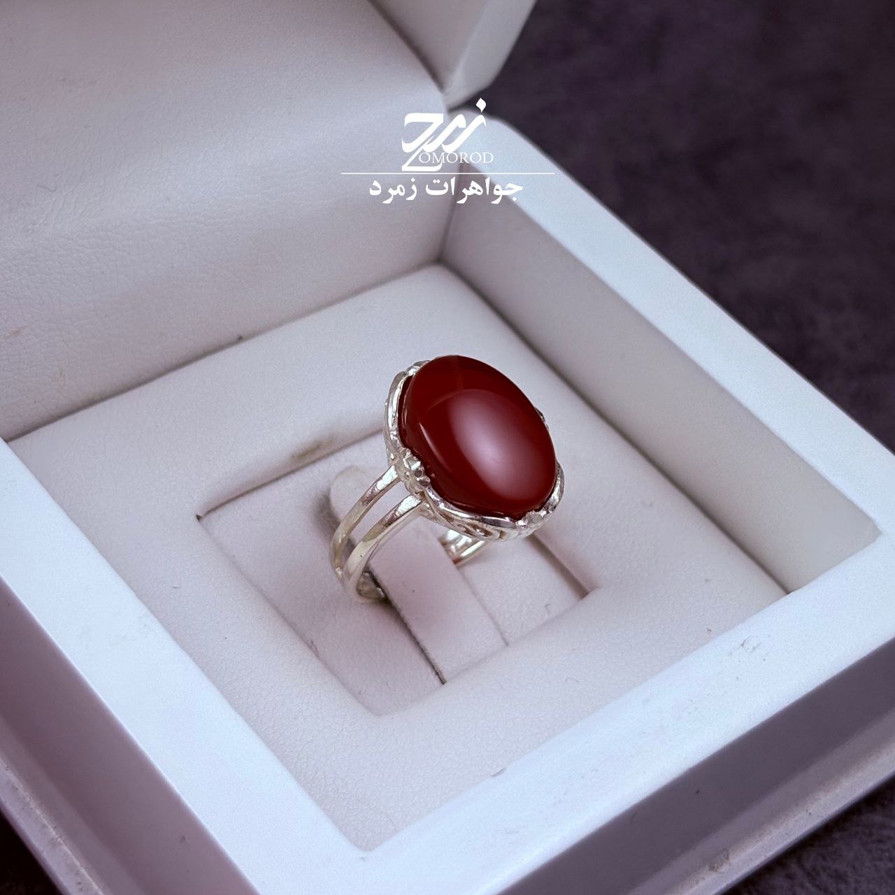 انگشتر نقره زنانه عقیق سرخ انگشتر نقره زنانه عقیق سرخ