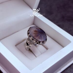 انگشتر نقره مردانه شجر طبیعی