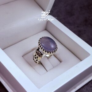 انگشتر نقره مردانه عقیق یمنی کبود