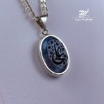 گردنبند نقره در نجف زیر فیروزه پشت بسته
