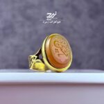 انگشتر مردانه عقیق زرد شرف الشمس کد 094