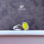 انگشتر نقره روس(غیره نقره) زنانه عقیق زرد شرف الشمس 019
