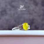 انگشتر نقره زنانه عقیق زرد شرف الشمس کد 007