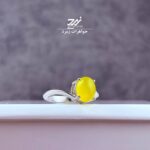 انگشتر نقره زنانه عقیق زرد شرف الشمس کد 006