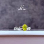 انگشتر نقره زنانه عقیق زرد شرف الشمس کد 066