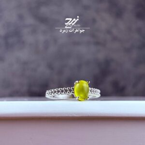 انگشتر نقره زنانه عقیق زرد شرف الشمس کد 066