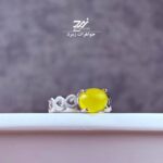 انگشتر نقره زنانه عقیق زرد شرف الشمس کد 068