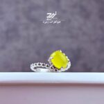 انگشتر نقره زنانه عقیق زرد شرف الشمس کد 067