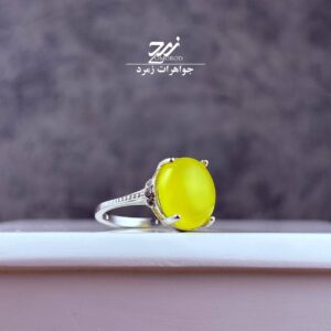 انگشتر نقره زنانه عقیق زرد شرف الشمس کد 028