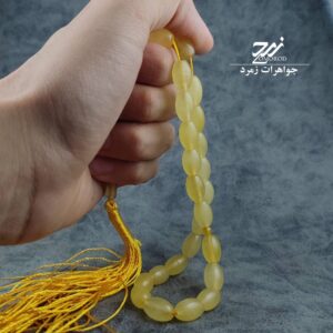 تسبیح عقیق زرد شرف‌الشمس کد 139
