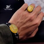 انگشتر و دستبند ست عقیق زرد شرف الشمس
