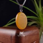 پلاک عقیق مردانه حکاکی لیزر حرز امام جواد (ع)